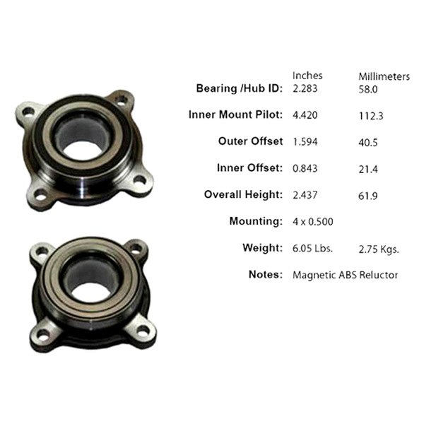 Centric® - Premium™ Front Driver Side Flanged Wheel Bearing Module