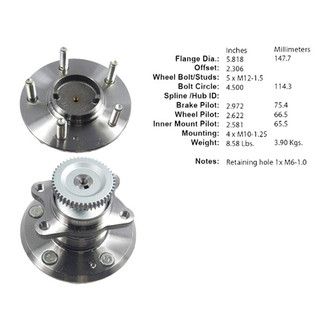 Centric® - C-Tek™ Rear Passenger Side Standard Non-Driven Wheel Bearing and Hub Assembly