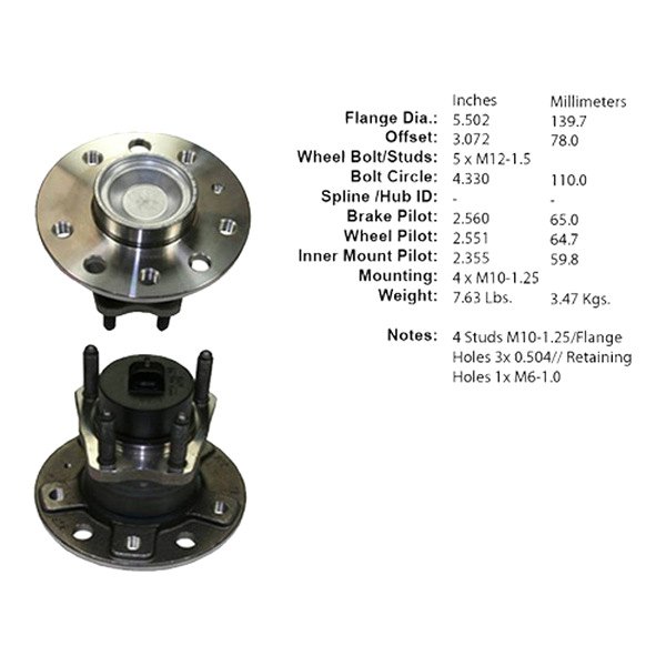 Centric® Saab 93 1999 CTek™ Rear Standard NonDriven Wheel Bearing