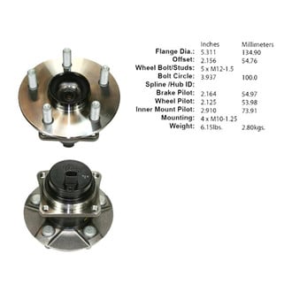 Centric® - C-Tek™ Rear Passenger Side Standard Non-Driven Wheel Bearing and Hub Assembly