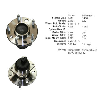 Centric® - C-Tek™ Front Passenger Side Standard Non-Driven Wheel Bearing and Hub Assembly
