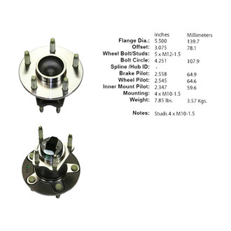 Centric® - C-Tek™ Rear Passenger Side Standard Non-Driven Wheel Bearing and Hub Assembly