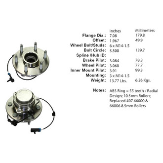 Centric® - C-Tek™ Wheel Bearing and Hub Assembly