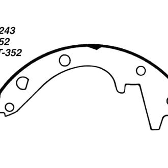 Centric® - Premium Rear Drum Brake Shoes