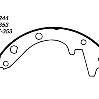 Centric® - Premium Rear Drum Brake Shoes