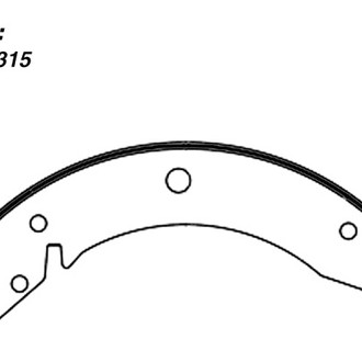 Centric® - Premium Rear Drum Brake Shoes