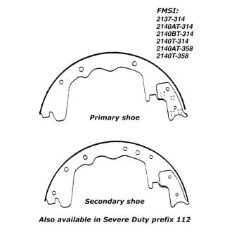 Centric® - Premium Rear Drum Brake Shoes