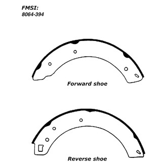 Centric® 111.03940 - Premium Rear Drum Brake Shoes