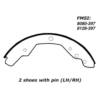Centric® - Premium Rear Drum Brake Shoes