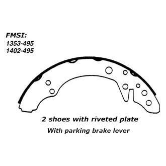 Centric® - Premium Rear Drum Brake Shoes