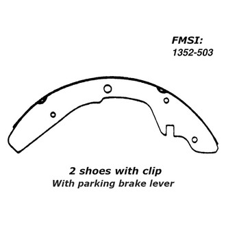 Centric® - Premium Rear Drum Brake Shoes
