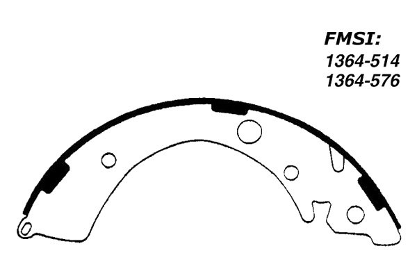 Centric® - Premium Rear Drum Brake Shoes