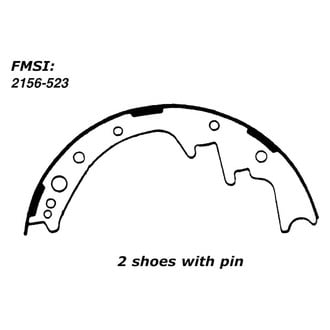 Centric® - Premium Rear Drum Brake Shoes