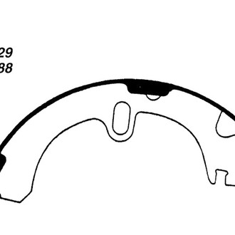 Centric® - Premium Rear Drum Brake Shoes