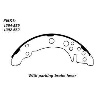 Centric® - Premium Rear Drum Brake Shoes