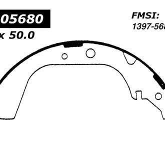 Centric® - Premium Rear Drum Brake Shoes