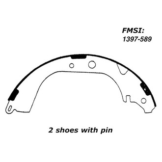 Centric® - Premium Rear Drum Brake Shoes