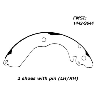 Centric® - Premium Rear Drum Brake Shoes