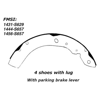 Centric® - Premium Drum Brake Shoes
