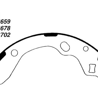 Centric® - Premium Rear Drum Brake Shoes
