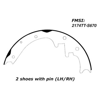 Centric® - Premium Rear Drum Brake Shoes