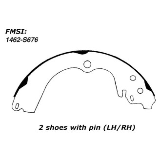 Centric® - Premium Rear Drum Brake Shoes