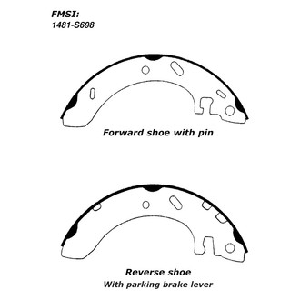 Centric® - Premium Rear Drum Brake Shoes