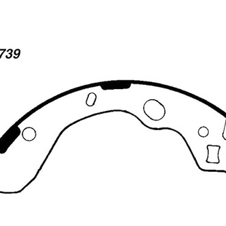 Centric® - Premium Rear Drum Brake Shoes