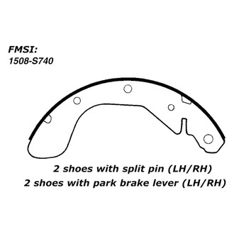 Centric® - Premium Rear Drum Brake Shoes