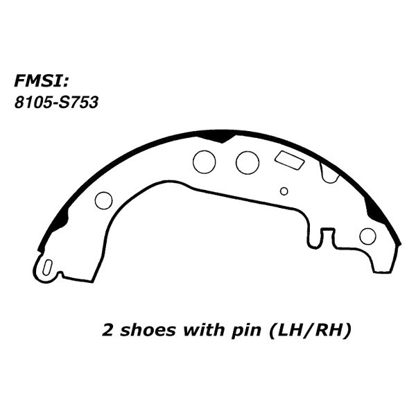 Centric® - Premium Rear Drum Brake Shoes