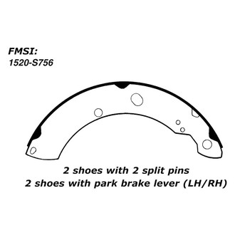 Centric® - Premium Drum Brake Shoes