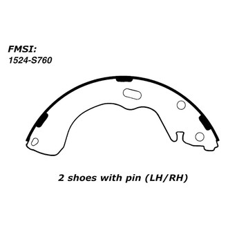 Centric® - Premium Rear Drum Brake Shoes