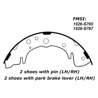Centric® - Premium Rear Drum Brake Shoes