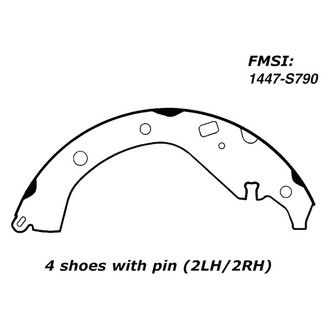 Centric® - Premium Rear Drum Brake Shoes