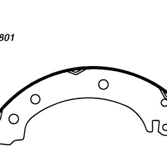 Centric® - Premium Rear Drum Brake Shoes