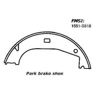 Centric® - Premium Rear Parking Brake Shoes