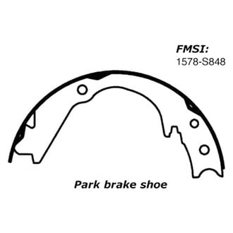 Centric® - Premium Rear Parking Brake Shoes