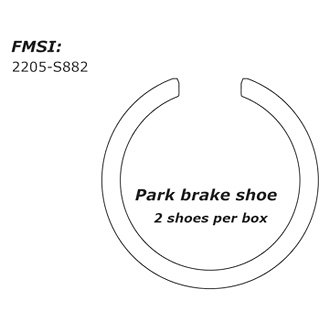 Bosch BS882 Blue Disc Parking Brake Shoe Set