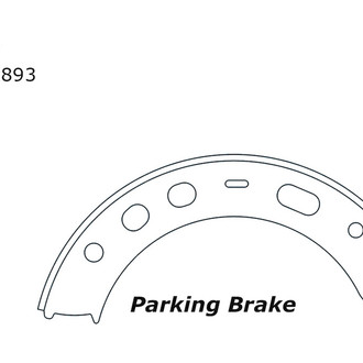Centric® - Premium Rear Parking Brake Shoes