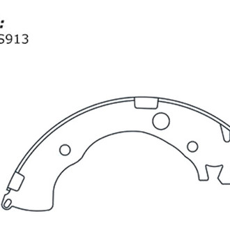 Centric® - Premium Rear Drum Brake Shoes