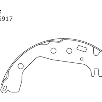 Centric® - Premium Rear Drum Brake Shoes