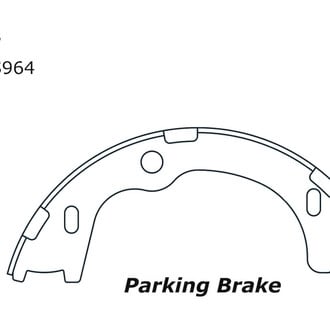Centric® - Premium Rear Parking Brake Shoes