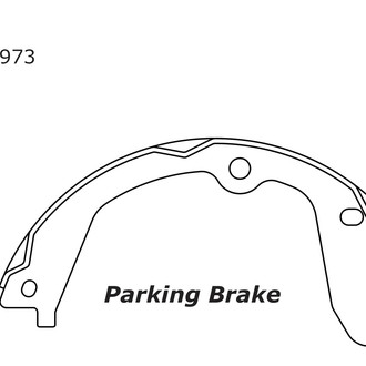 Centric® - Premium Rear Parking Brake Shoes