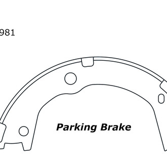 Centric® - Premium Rear Parking Brake Shoes