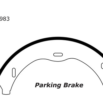 Centric® - Premium Rear Parking Brake Shoes