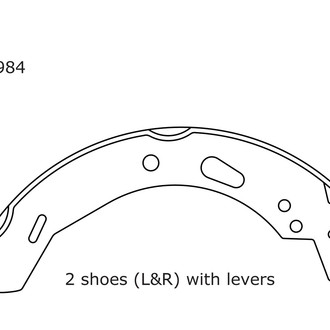 Centric® - Premium Rear Parking Brake Shoes