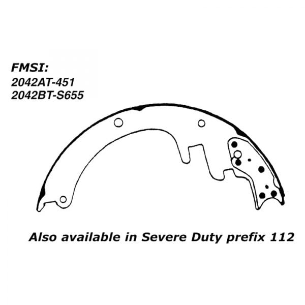 Centric® - Heavy Duty Rear Drum Brake Shoes