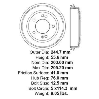 Centric® - Premium Brake Drum