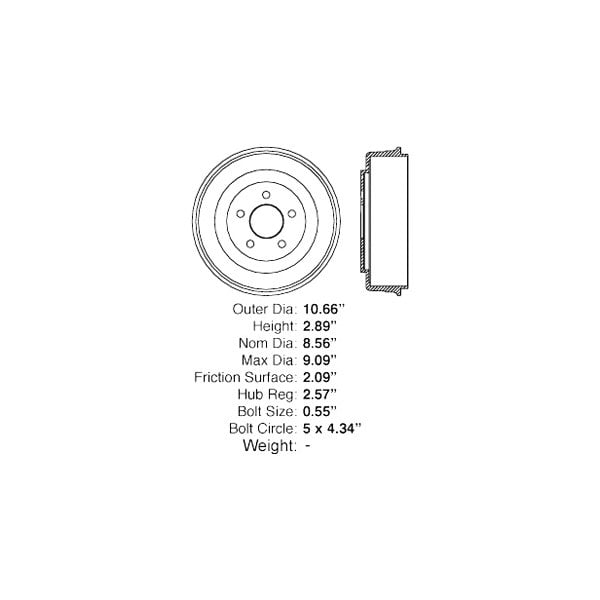 Centric® - Premium Rear Brake Drum