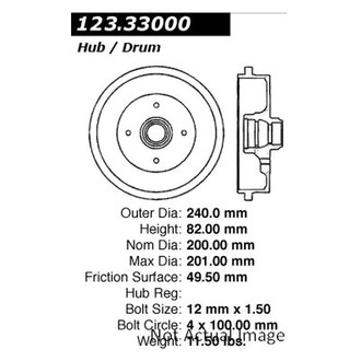 Centric® - C-Tek™ Standard Rear Brake Drum